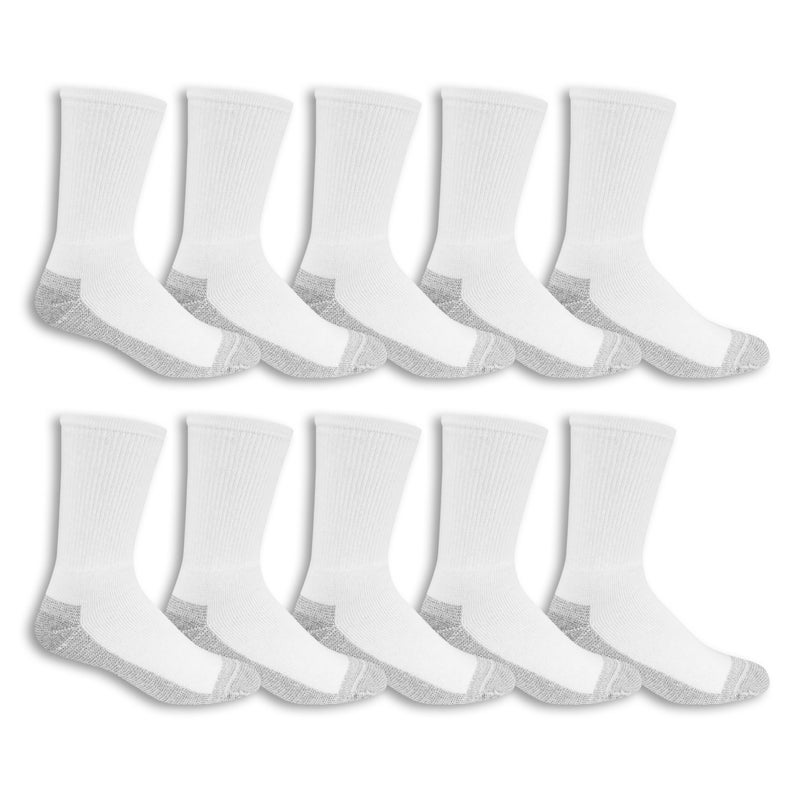 Fruit of the Loom Men’s Work Gear Cushioned Crew Socks 10 Pair - Image 1