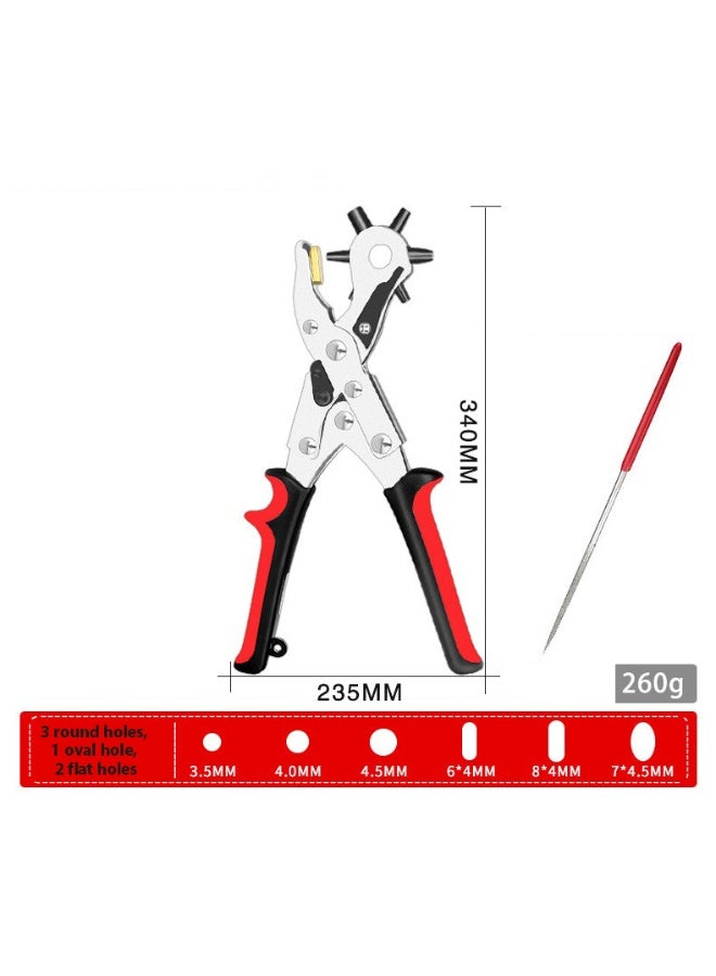 Bukela Labour-saving Oval Leather Punch, Belt Hole Puncher for Leather, Revolving Punch Plier Kit,Leather Punch Plier for Leather, Belts, Watches, Handbags, Leather Punch Tool, (1 Oval Hole, 2 Flat Hole, 3 Round Hole) - Image 5