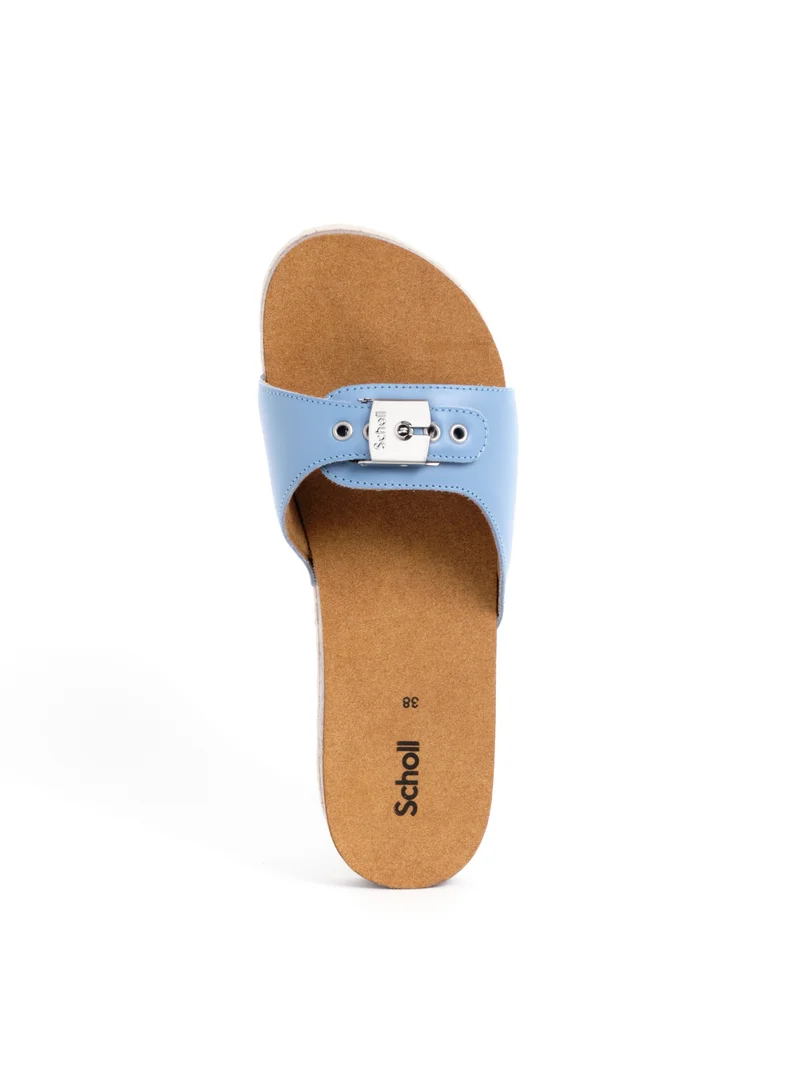 Scholl MULES GLACIAL BLUE PESCURA FLAT CORK