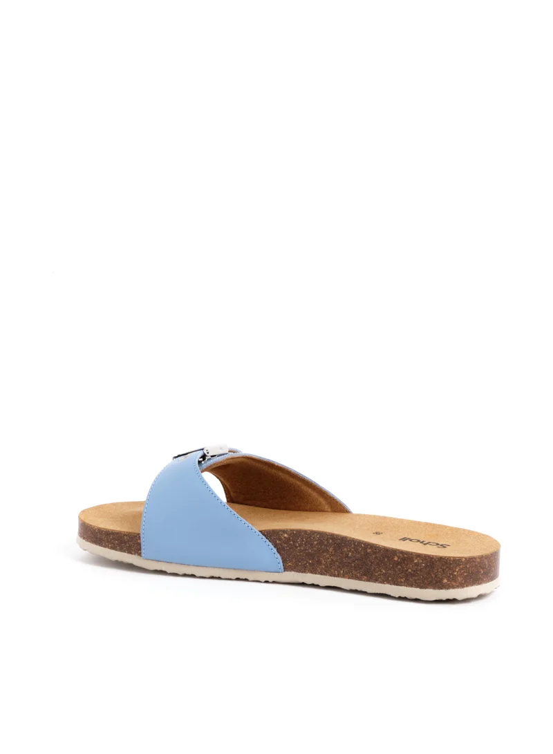 Scholl MULES GLACIAL BLUE PESCURA FLAT CORK