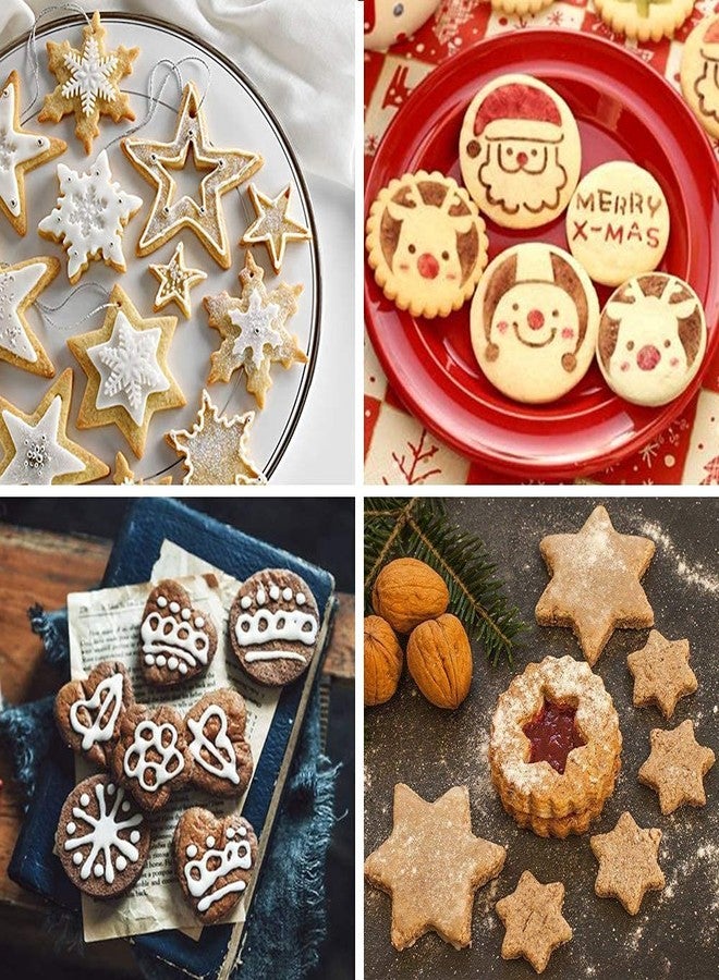 JAY EMPIRE Cookie Cutters Shapes Baking Set, 12PCS Flower Round Heart Star Shape Biscuit Stainless Steel Metal Molds Cutters for Kitchen Baking Halloween Christmas Small Cookie Cutters - Image 3