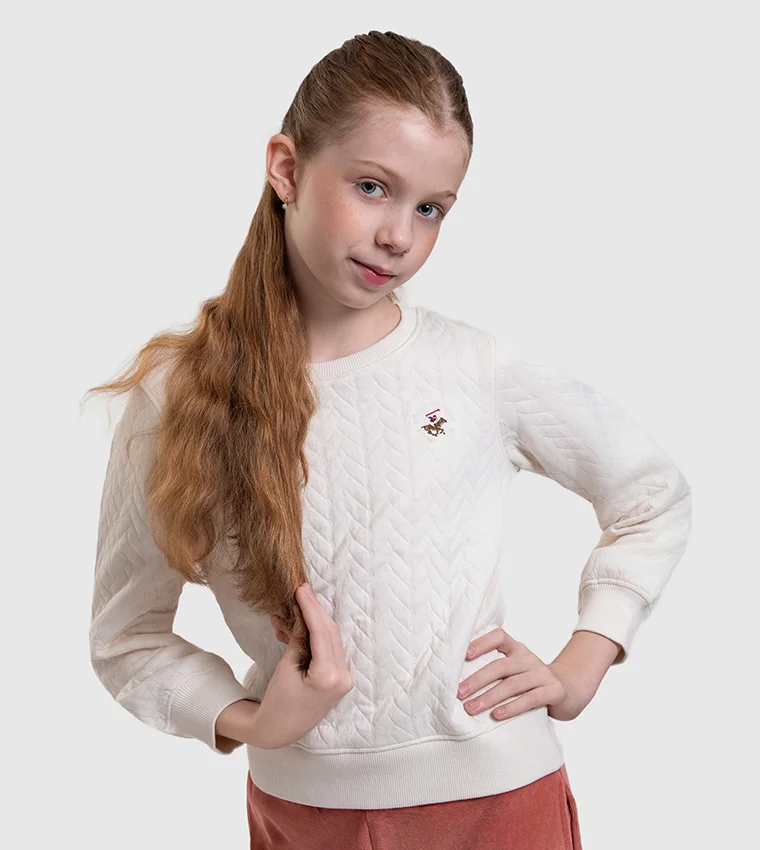 Textured Long Sleeves Sweatshirt