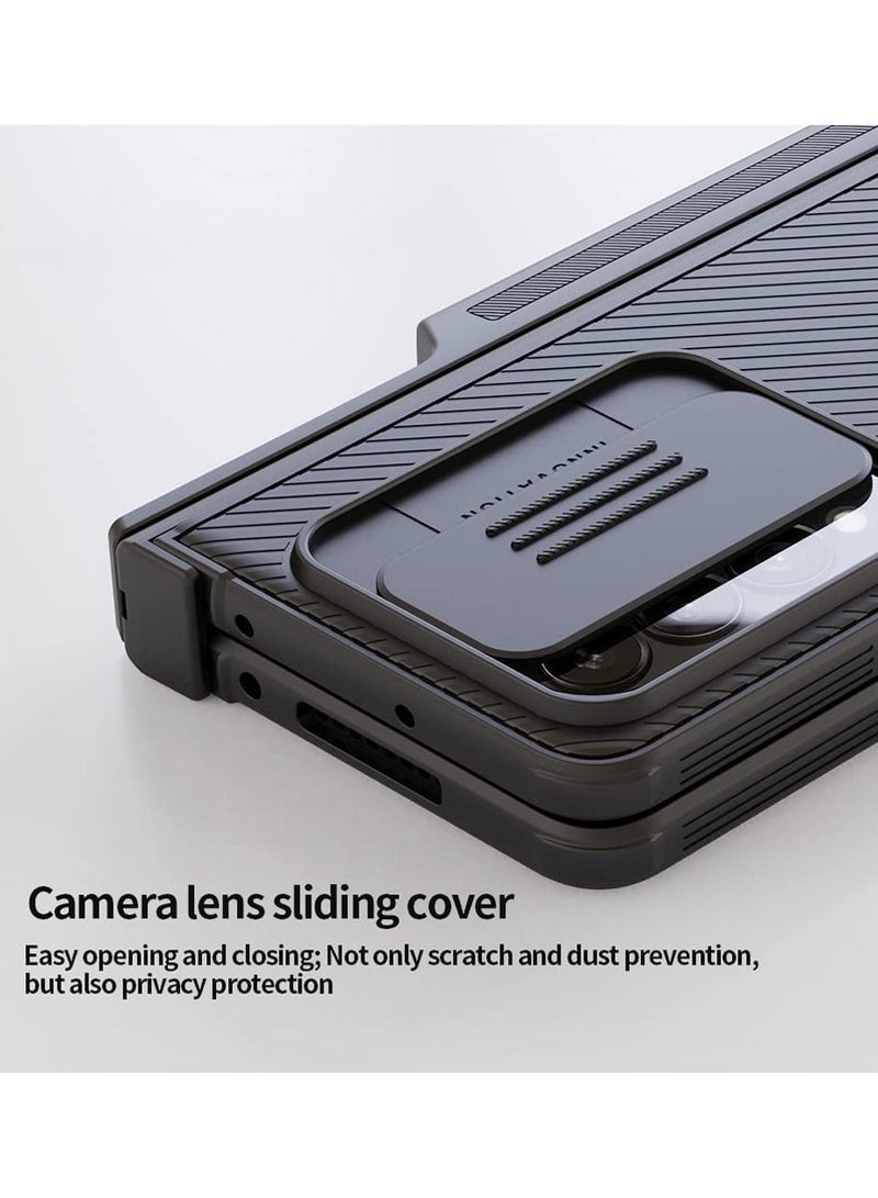 Nillkin Galaxy Z Fold 4 Case with Slide Camera Cover Hinge Protection Pen Holder 360° Fiber All-Inclusive Protective - Image 5