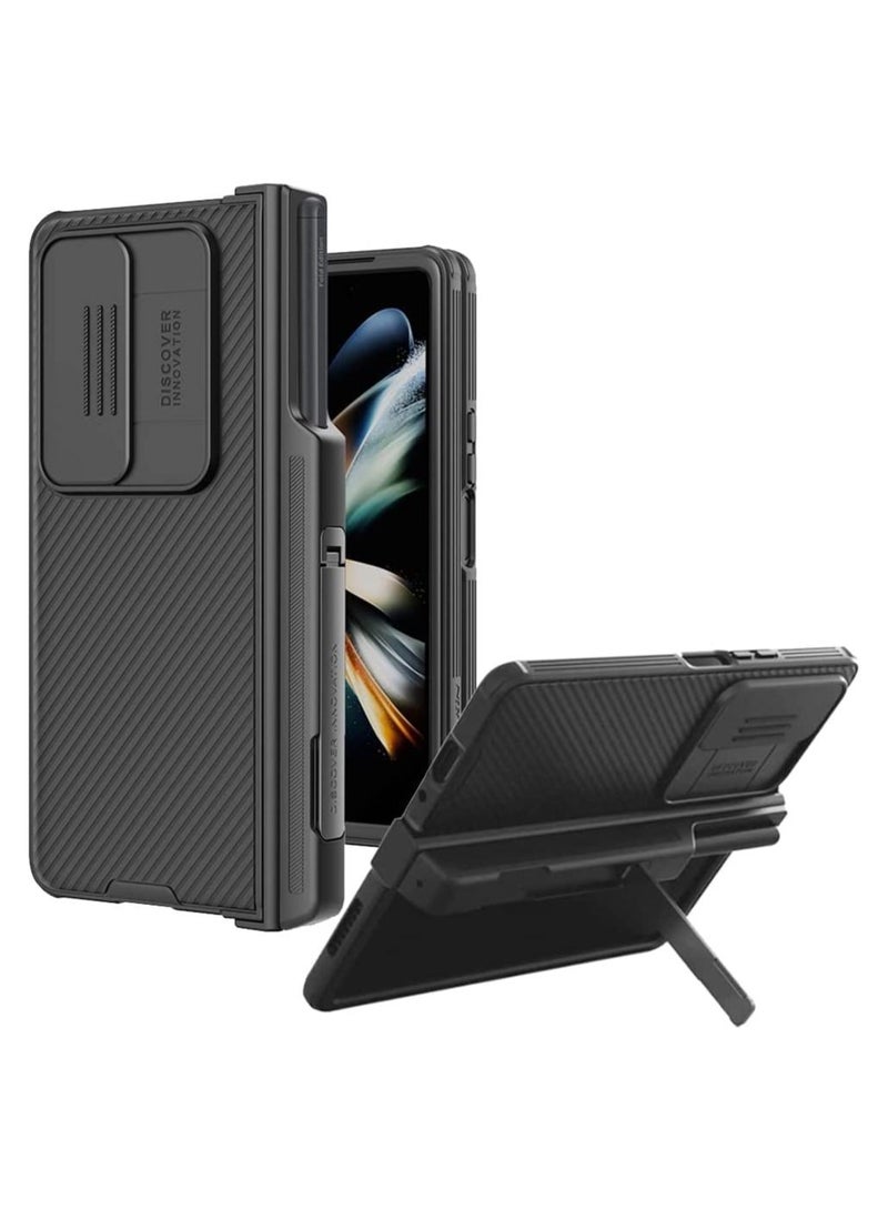 Nillkin Galaxy Z Fold 4 Case with Slide Camera Cover Hinge Protection Pen Holder 360° Fiber All-Inclusive Protective - Image 2