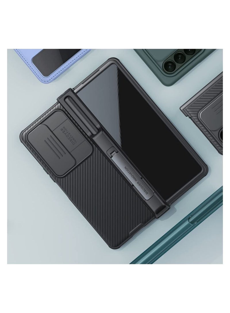 Nillkin Galaxy Z Fold 4 Case with Slide Camera Cover Hinge Protection Pen Holder 360° Fiber All-Inclusive Protective - Image 4