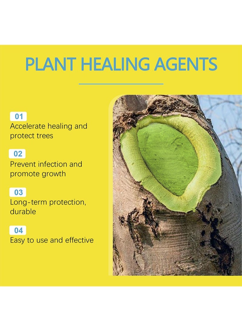 MOONSPRY - Tree Healing Agent，Tree Wound Pruning Sealer，Tree Grafting Paste， Bonsai Cut Paste， Pruning Sealer， Plant Grafting Paste Smear Tree Repair Ointment Agent Repair Tools （With Brush，100g） - Image 1