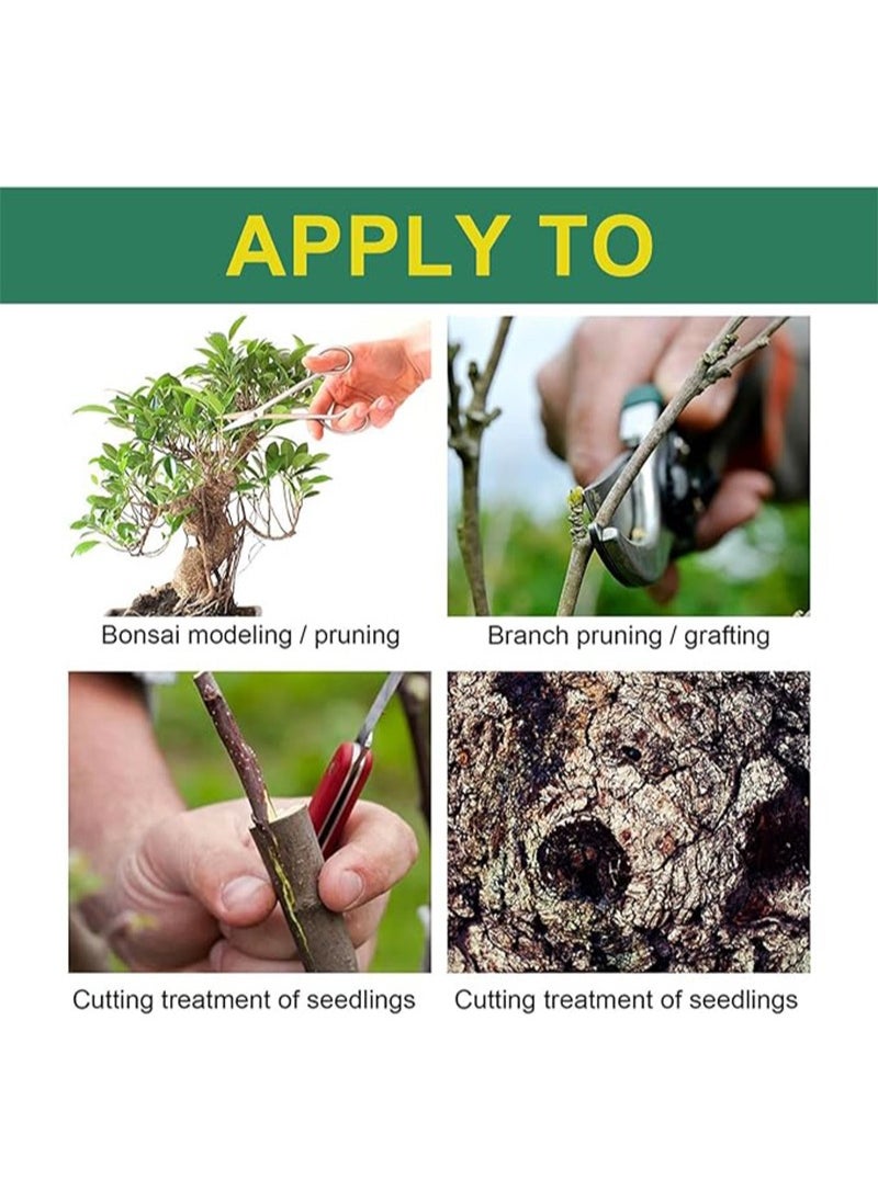 MOONSPRY - Tree Healing Agent，Tree Wound Pruning Sealer，Tree Grafting Paste， Bonsai Cut Paste， Pruning Sealer， Plant Grafting Paste Smear Tree Repair Ointment Agent Repair Tools （With Brush，100g） - Image 1