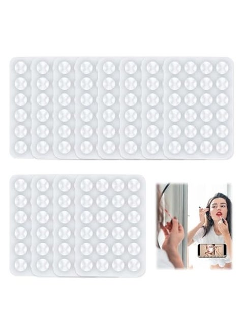 Silicone Suction Phone Case Adhesive Mount, Silicon Adhesive Phone Accessory for iPhone and Android, Hands-Free Fidget Toy Mirror Shower Phone Holder, for Selfies and Videos Fidget Toy (12 Pcs)