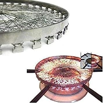 Amfs StoreMetal Gas Saver Device Chota Mini Tandoor Channi Grill Steel Jalli Barbeque Net 5 Inches Pack of 4 C T 4 2  - Image 4