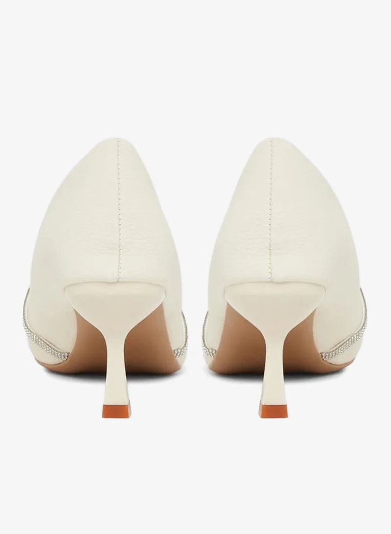 Take Two  Beige Embellished Stiletto Heel Pumps for Women | Best Price UAE
