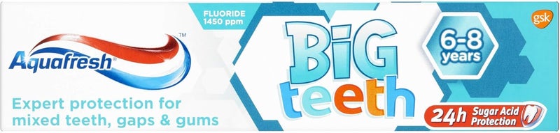 Aquafresh Toothpaste for Kids Big Teeth Toothpaste for Children 68 Years 50 ml - Image 1