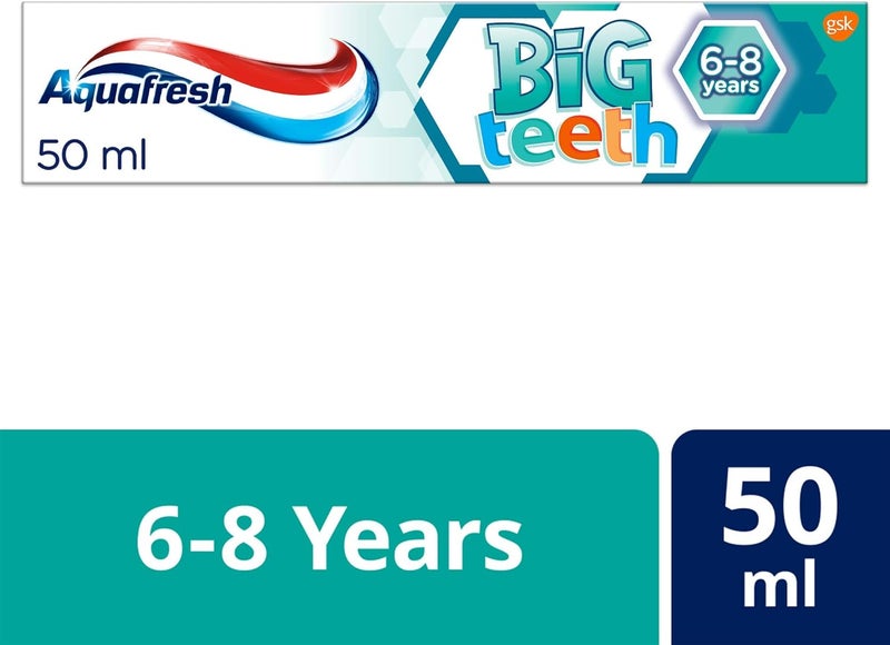 Aquafresh Toothpaste for Kids Big Teeth Toothpaste for Children 68 Years 50 ml - Image 2