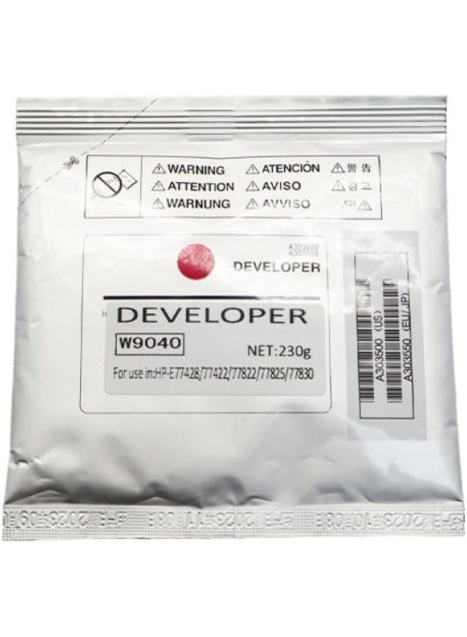 W9040 مسحوق مطور 230 جرام متوافق مع طابعات E77822 و E77825 و E72530 و E77830 و E77840 و E77850 و E77860 و E78223 ملون M - Image 1