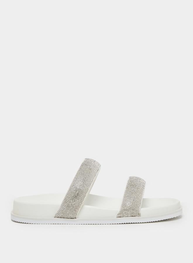 ستايلي صنادل سلايد ستيلي مزينة بالترتر - Image 1