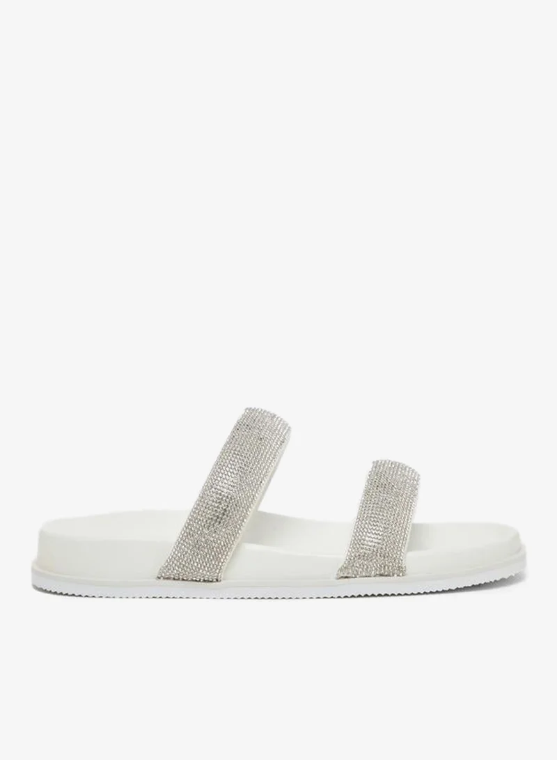 ستايلي صنادل سلايد ستيلي مزينة بالترتر