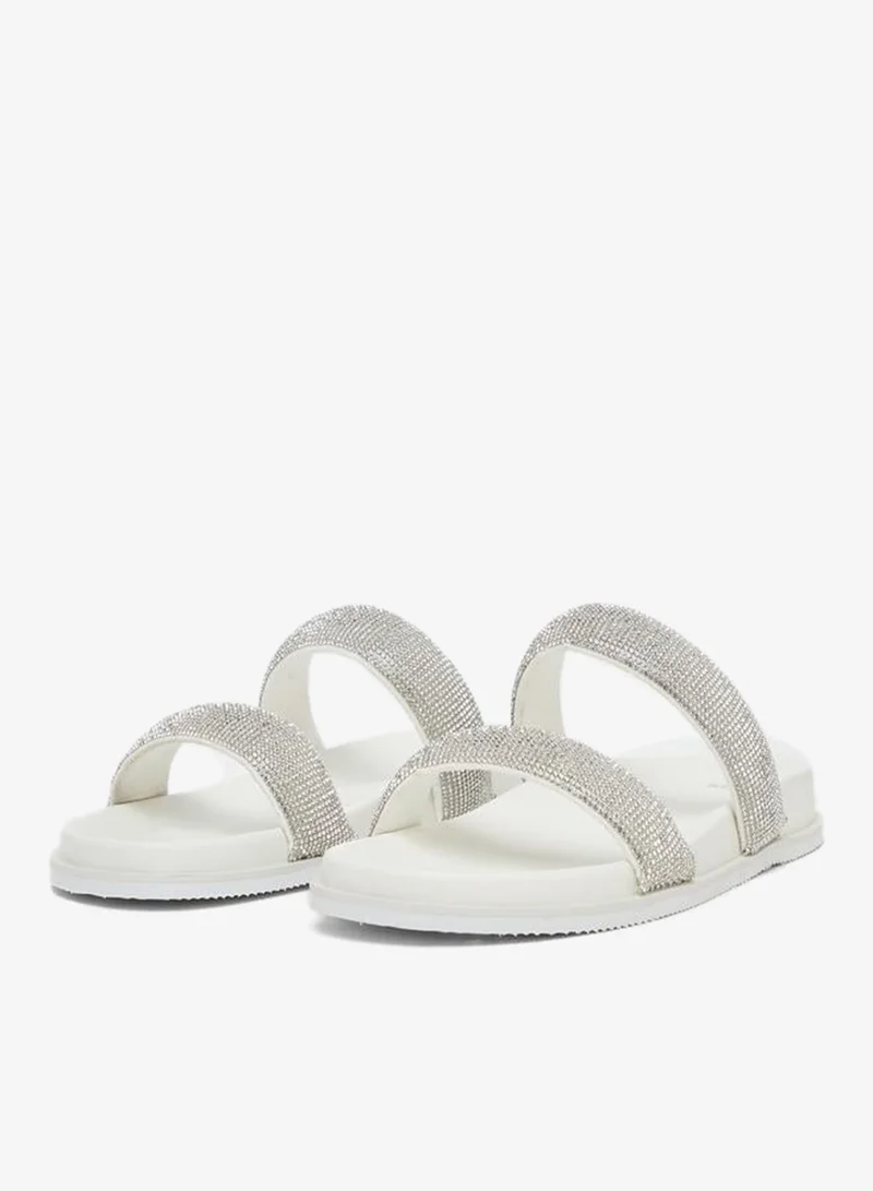 ستايلي صنادل سلايد ستيلي مزينة بالترتر