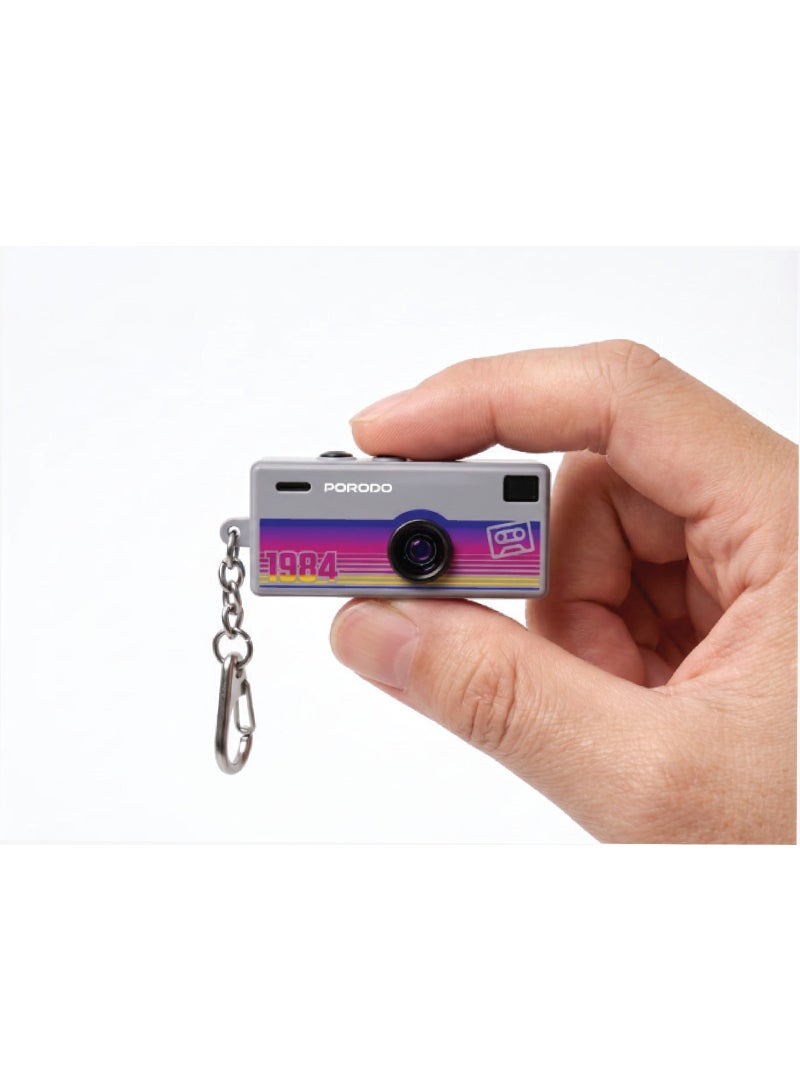 porodo Memo II Thumb-Sized Digital Camera / Mini HD Video Camera / 1080P Recording / TF Card Support up to 128GB / Built-In Fill Light & Microphone / Portable Pocket Camera - Grey - Image 3