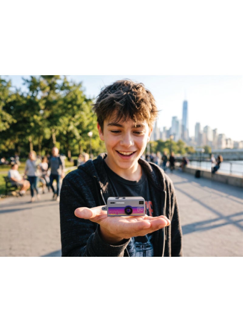 porodo Memo II Thumb-Sized Digital Camera / Mini HD Video Camera / 1080P Recording / TF Card Support up to 128GB / Built-In Fill Light & Microphone / Portable Pocket Camera - Grey - Image 4