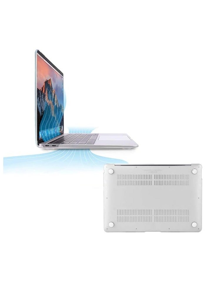 erorex Compatible with MacBook Air 13 inch Case 2022 2021 2020 2019 2018 Release A2337 M1 A2179 A1932 Retina Display, Plastic Pattern Hard Shell Case&Keyboard Cover&Screen Protector, Mint Blue Marble - Image 3
