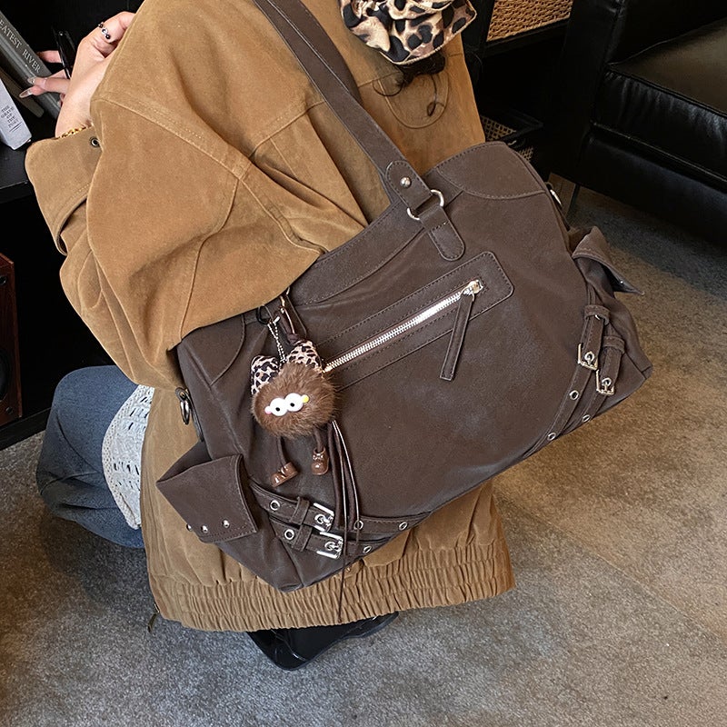 حقيبة كتف نسائية من جلد PU كبيرة السعة - Image 4