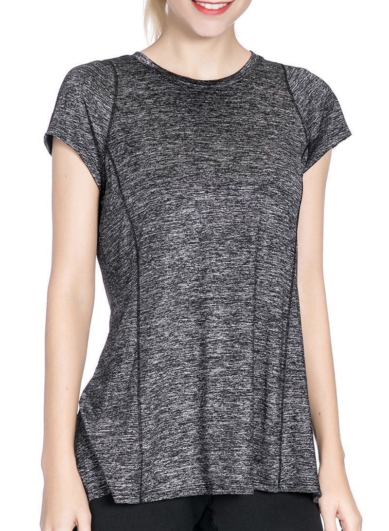 Sharpdo Women's Workout Tops Athletic Shirts Yoga Tops Sports Short Sleeve Running Gym T-Shirts  - Image 1