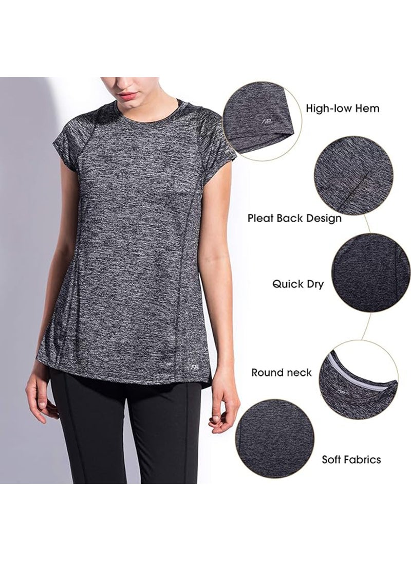 Sharpdo Women's Workout Tops Athletic Shirts Yoga Tops Sports Short Sleeve Running Gym T-Shirts  - Image 5