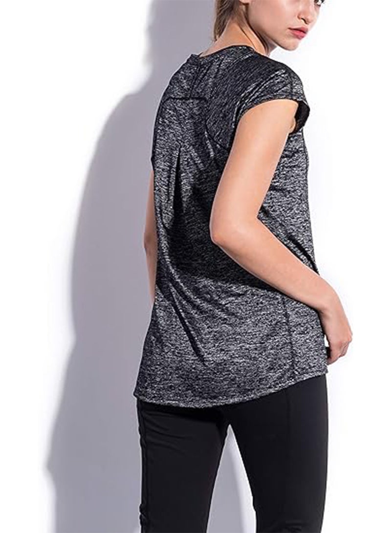 Sharpdo Women's Workout Tops Athletic Shirts Yoga Tops Sports Short Sleeve Running Gym T-Shirts  - Image 4