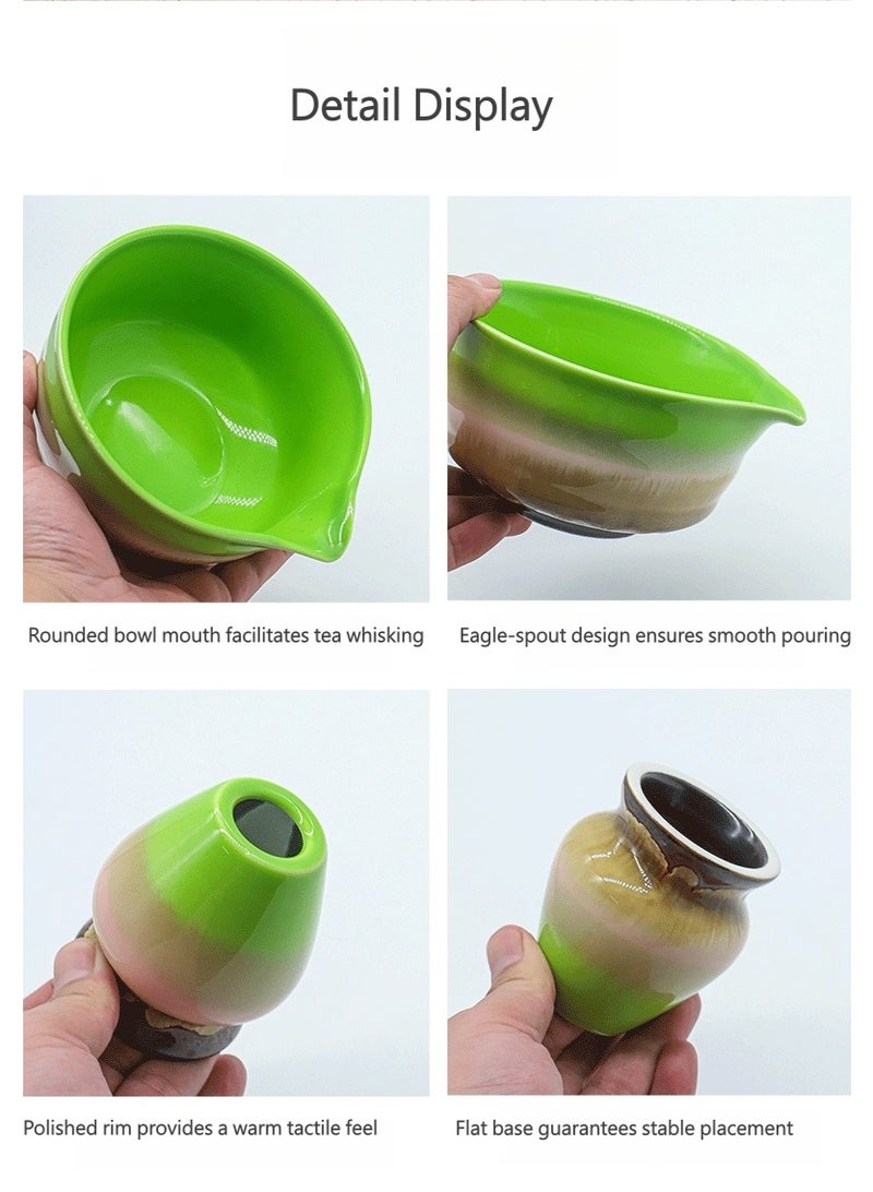 6-Piece Matcha Tea Set Includes Matcha Chawan 、Chasen 、Chasenk Holder、Tea Spoon、 Tea Sieve 、Scraper Sandle,Perfect Set to a Traditional of Matcha - Image 4