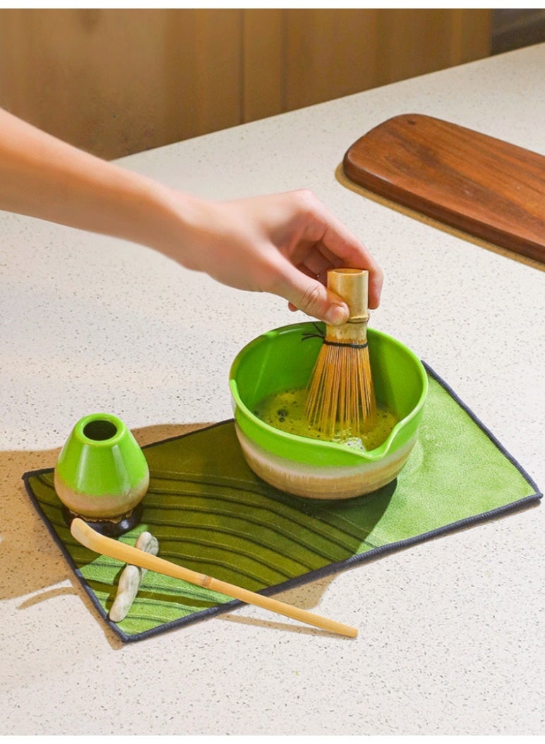 6-Piece Matcha Tea Set Includes Matcha Chawan 、Chasen 、Chasenk Holder、Tea Spoon、 Tea Sieve 、Scraper Sandle,Perfect Set to a Traditional of Matcha - Image 3