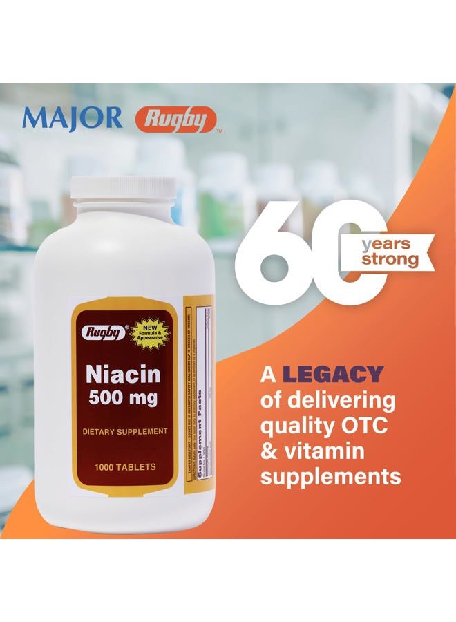 Rugby Niacin 500 mg 1000 Tabs - Image 2