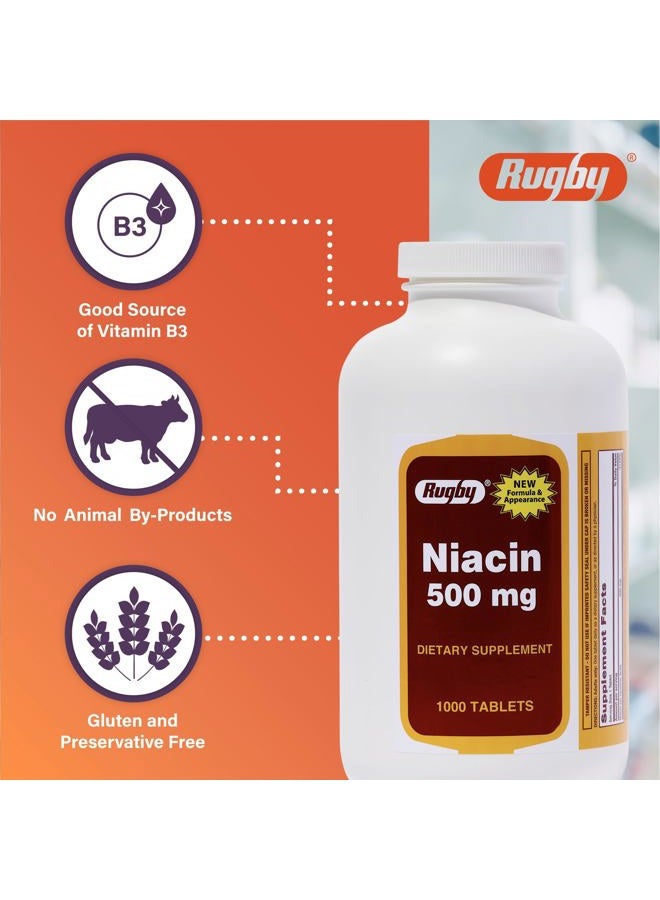 Rugby Niacin 500 mg 1000 Tabs - Image 4