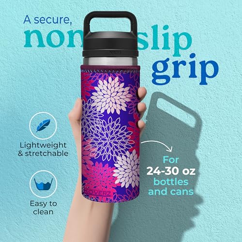 Koverz Neoprene 24-30 oz Water Bottle Insulator Cooler Coolie - Carbon Fiber - Image 3