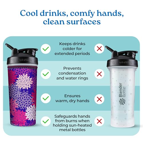 Koverz Neoprene 24-30 oz Water Bottle Insulator Cooler Coolie - Carbon Fiber - Image 5