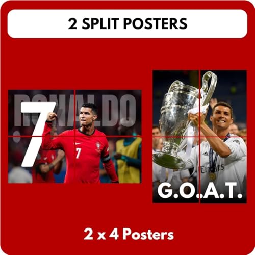 auraposter Paper Ronaldo Poster (Set Of 48) | Cristiano Ronaldo Mini Posters (15 X10 Cm) | Football Posters Of Ronaldo For Wall, Bedroom, Living Room | Football For Wall | Glue Dots Included - Image 3