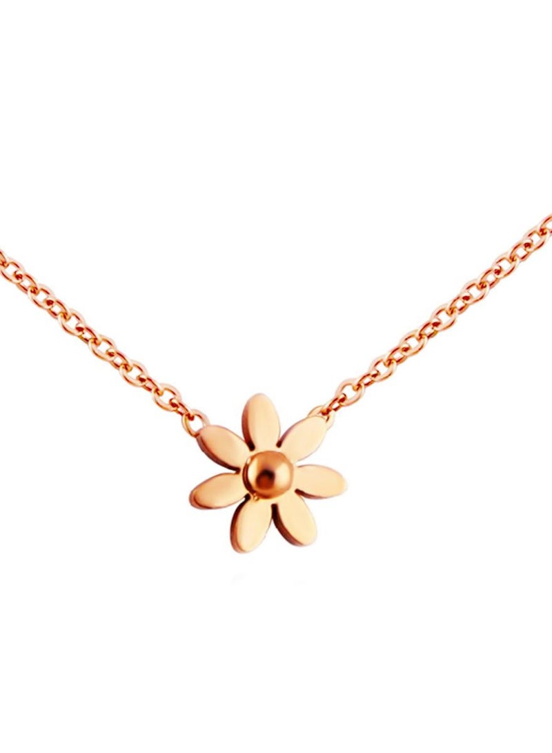 Alissa Stainless Steel Floral Pendant Necklace - Image 1