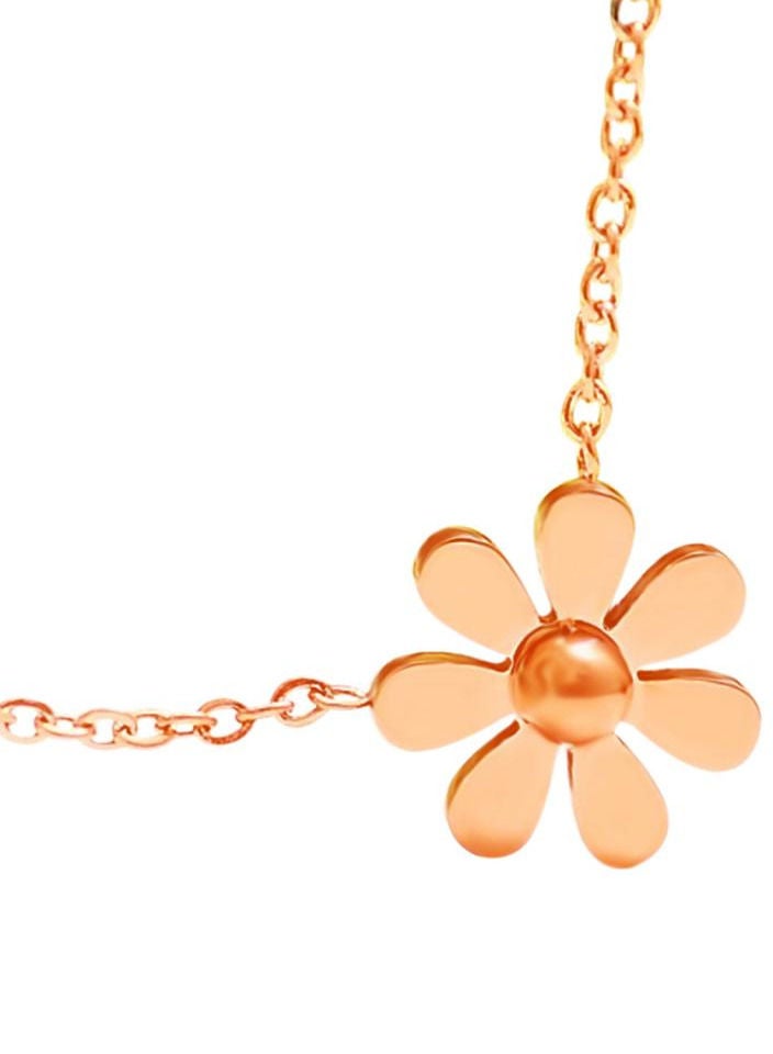 Alissa Stainless Steel Floral Pendant Necklace - Image 2