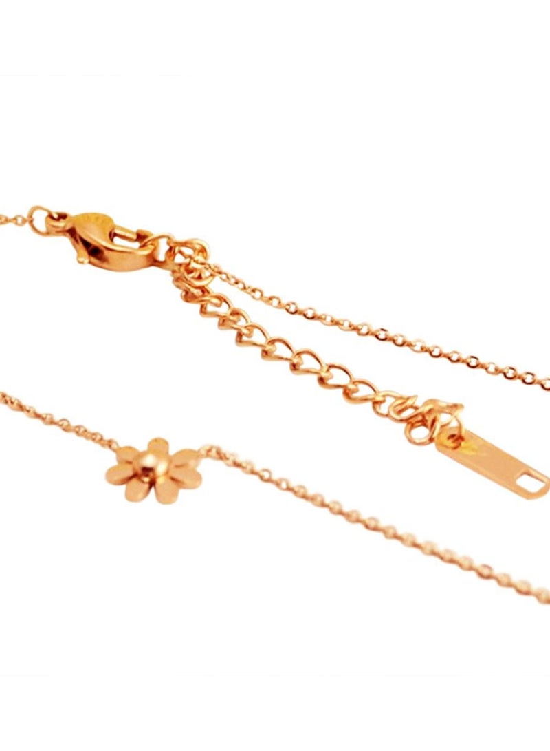 Alissa Stainless Steel Floral Pendant Necklace - Image 3