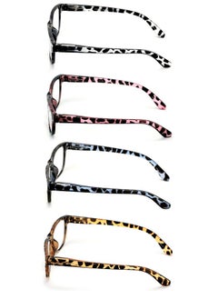 V.W.E. 4 Pairs Women Leopard Meow Reading Glasses Fashion Clear Lens Readers Demi Tortoise (4 Pairs Assorted 2.00)  - Image 3