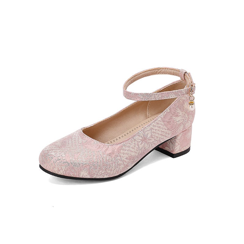 2024 Spring National Tide Cheongsam Shoes 33-43 New National Style Chinese Clothing Buckle Shallow Mouth Shoes - Image 1