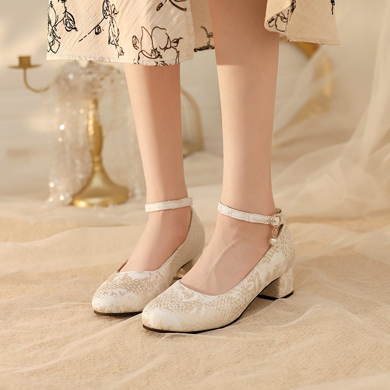 2024 Spring National Tide Cheongsam Shoes 33-43 New National Style Chinese Clothing Buckle Shallow Mouth Shoes - Image 4