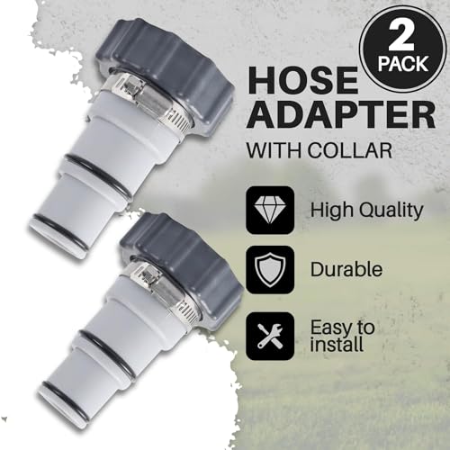 TonGass (2-Pack) Replacement Threaded to Clamp Style Hose Adapter for Intex Pool Sets with 1.5 and 1.25-Inch Hose Fits Filter Pumps, Chlorine Generators, Salt Systems with Threaded Hoses Connections - Image 3