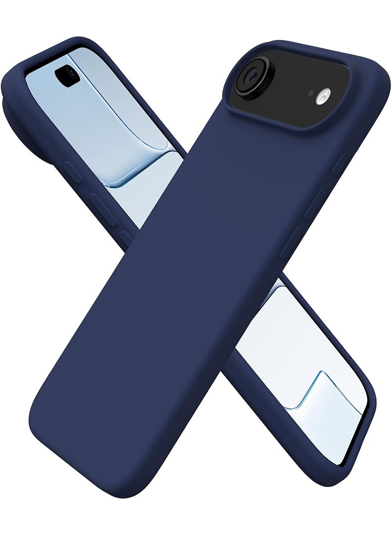 Case Up حافظة متوافقة مع آبل آيفون 17 إير، سيليكون سائل ناعم وعالي الجودة [بطانة ميكروفايبر مضادة للخدش] غلاف هاتف رفيع مضاد للصدمات باللون الأزرق - Image 1