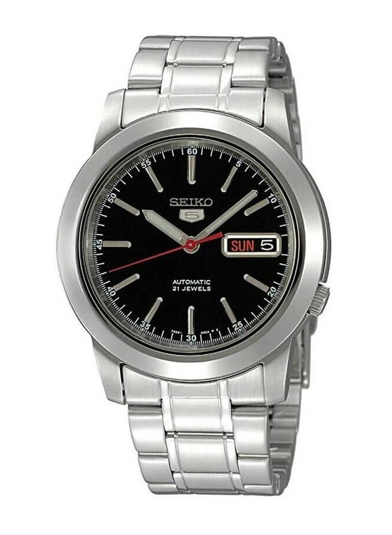 Seiko ساعة أوتوماتيكية للرجال بمينا أسود من الفولاذ المقاوم للصدأ SNKE53K1 - Image 1