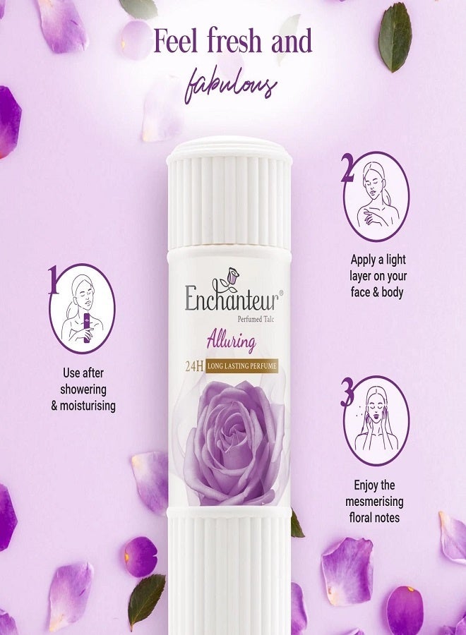 Enchanteur Alluring Talc, Fragrance Powder, 125g - Image 2