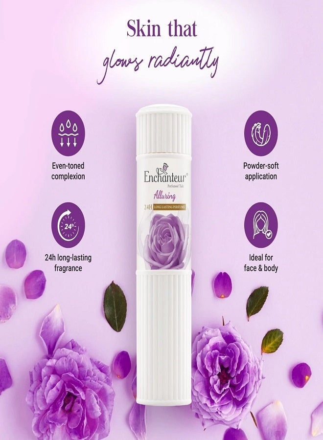 Enchanteur Alluring Talc, Fragrance Powder, 125g - Image 3