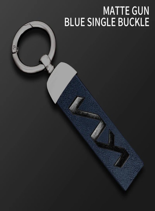 ارواق سلسلة مفاتيح وحماية لمفتاح السيارة من الجلد والمعدن لطرازات كيا سبورتاج R، GT، ستينجر، سورينتو، سيد، سيراتو، فورت، نيرو، سول، وتيلورايد (المشبك فقط). - Image 1