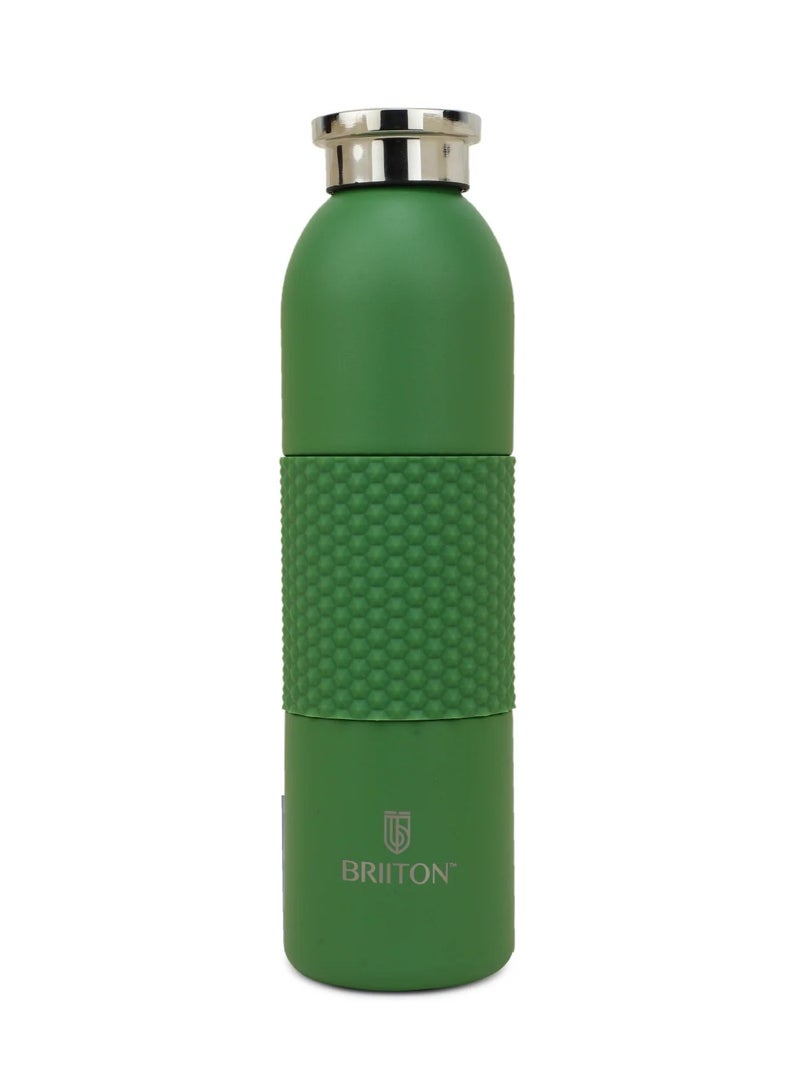 Briiton Spectra 620ml-21Oz Stainless steel Water Bottle Green |18/8 Food Grade|Thermo Vacuum Insulated Flask|24hrs Hydro Hot and Cold|SS304 Aqua Sports| BPA Free | For Kids,School,Office,Gym,Travel,Women  - Image 1