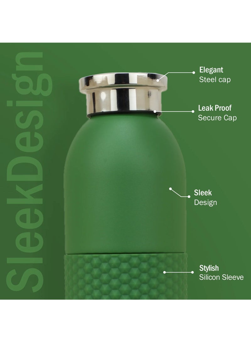 Briiton Spectra 620ml-21Oz Stainless steel Water Bottle Green |18/8 Food Grade|Thermo Vacuum Insulated Flask|24hrs Hydro Hot and Cold|SS304 Aqua Sports| BPA Free | For Kids,School,Office,Gym,Travel,Women  - Image 4