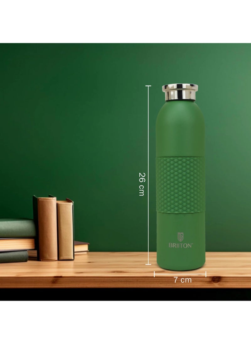 Briiton Spectra 620ml-21Oz Stainless steel Water Bottle Green |18/8 Food Grade|Thermo Vacuum Insulated Flask|24hrs Hydro Hot and Cold|SS304 Aqua Sports| BPA Free | For Kids,School,Office,Gym,Travel,Women  - Image 5
