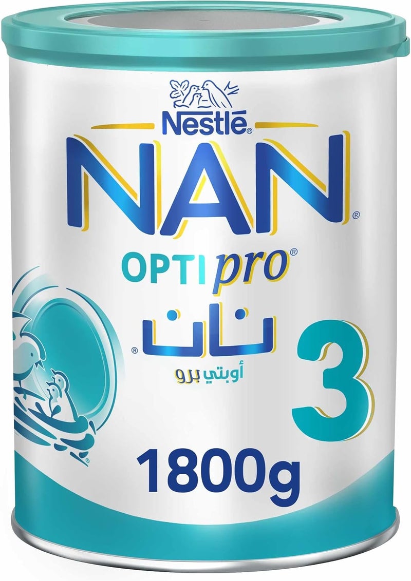 نان حليب نستله نان أوبتيبرو المرحلة 3، من 1 إلى 3 سنوات، تركيبة نمو للأطفال الصغار تعتمد على حليب البقر - Image 1